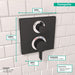 hansgrohe Ecostat Square Thermostatic Trim with Volume Control and Diverter, matte black - view 4