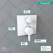 hansgrohe Ecostat Square Thermostatic Trim with Volume Control and Diverter, matte white - view 4