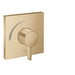 hansgrohe Ecostat Square Pressure Balance Trim, brushed bronze