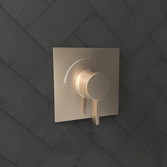 hansgrohe Ecostat Square Pressure Balance Trim, brushed bronze - view 2