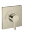 hansgrohe Ecostat Square Pressure Balance Trim, brushed nickel