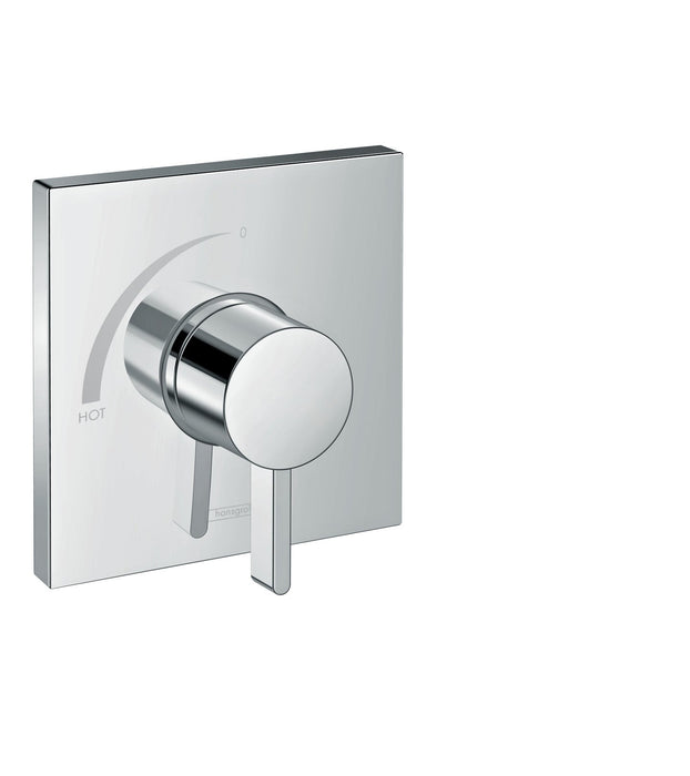 hansgrohe Ecostat Square Pressure Balance Trim, chrome