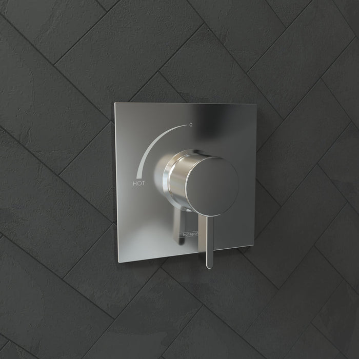 hansgrohe Ecostat Square Pressure Balance Trim, chrome - view 2