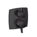 hansgrohe Ecostat Classic Thermostatic Trim with Volume Control, Square, matte black