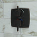 hansgrohe Ecostat Classic Thermostatic Trim with Volume Control, Square, rubbed bronze - view 2