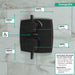 hansgrohe Ecostat Classic Thermostatic Trim with Volume Control, Square, rubbed bronze - view 3