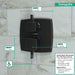 hansgrohe Ecostat Classic Thermostatic Trim with Volume Control and Diverter, Square, rubbed bronze - view 3