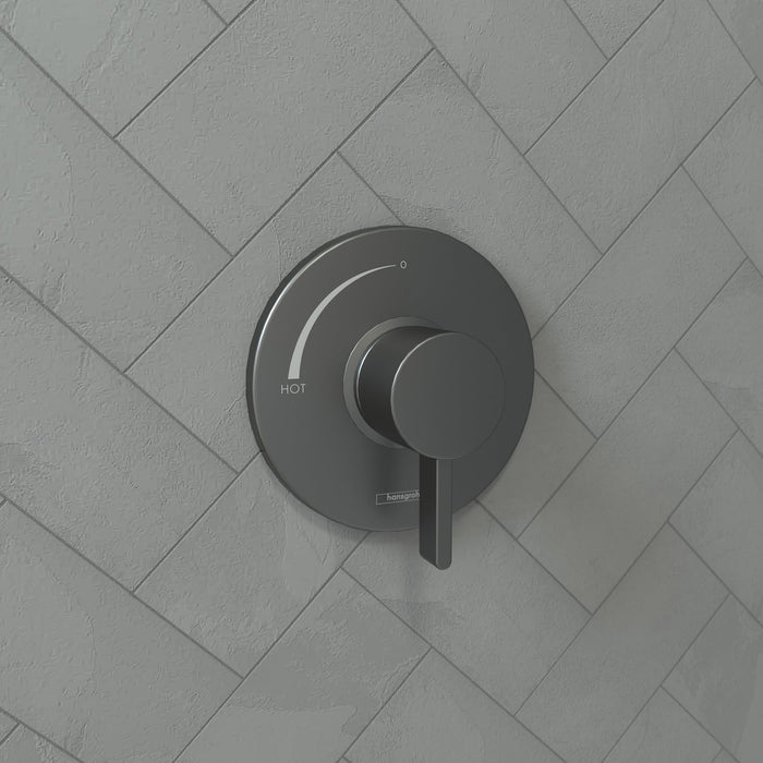 hansgrohe Ecostat S Pressure Balance Trim, brushed black chrome - view 2