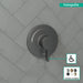 hansgrohe Ecostat S Pressure Balance Trim, brushed black chrome - view 3