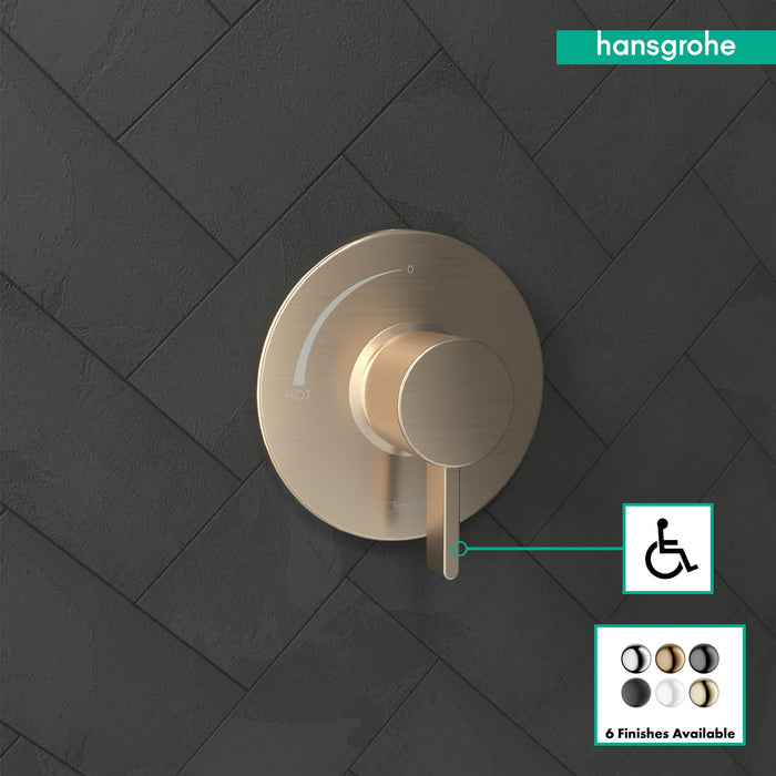 hansgrohe Ecostat S Pressure Balance Trim, brushed bronze - view 3