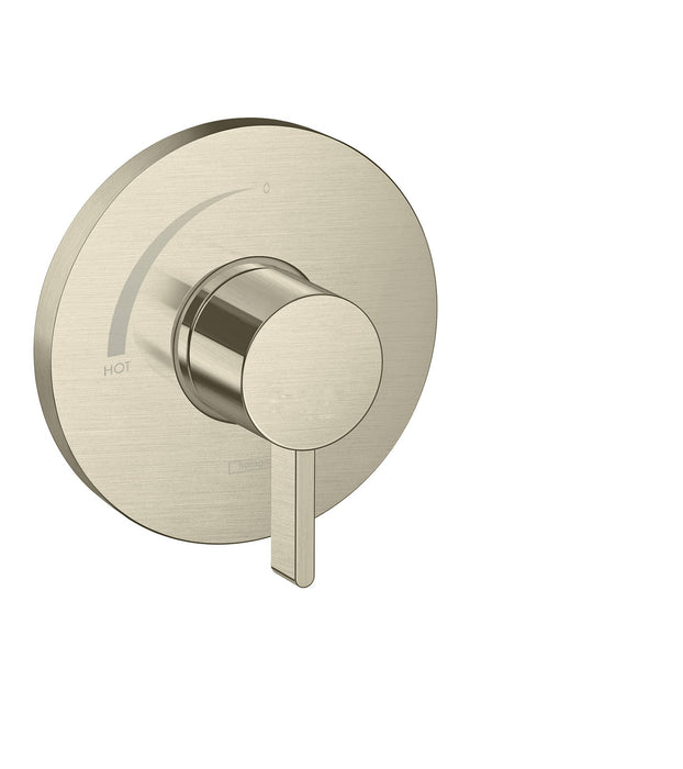 hansgrohe Ecostat S Pressure Balance Trim, brushed nickel