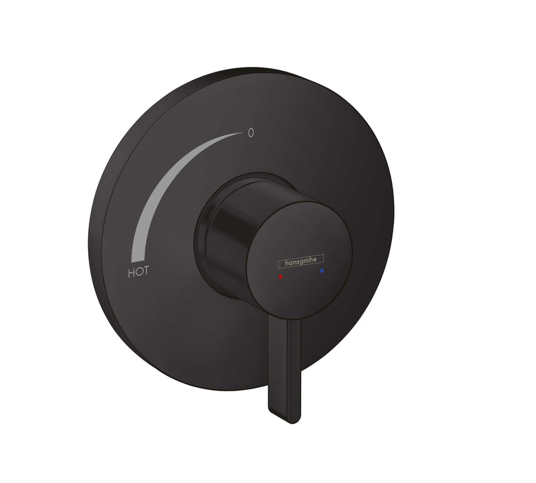 hansgrohe Ecostat S Pressure Balance Trim, matte black