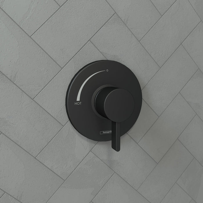 hansgrohe Ecostat S Pressure Balance Trim, matte black - view 2