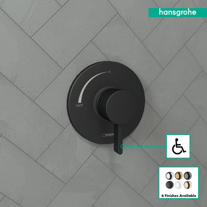 hansgrohe Ecostat S Pressure Balance Trim, matte black - view 3