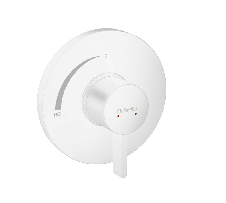 hansgrohe Ecostat S Pressure Balance Trim, matte white