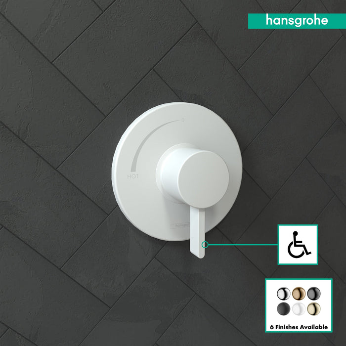 hansgrohe Ecostat S Pressure Balance Trim, matte white - view 3