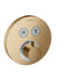 hansgrohe ShowerSelect S Thermostatic Trim for 2 Functions, Round, brushed bronze