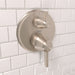 hansgrohe Ecostat Classic Thermostatic Trim with Volume Control, Round, brushed nickel - view 2