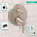 hansgrohe Ecostat Classic Thermostatic Trim with Volume Control, Round, brushed nickel - view 3