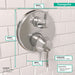 hansgrohe Ecostat Classic Thermostatic Trim with Volume Control, Round, chrome - view 4