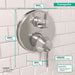 hansgrohe Ecostat Classic Thermostatic Trim with Volume Control and Diverter, Round, chrome - view 4