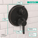 hansgrohe Ecostat Classic Thermostatic Trim with Volume Control and Diverter, Round, rubbed bronze - view 4