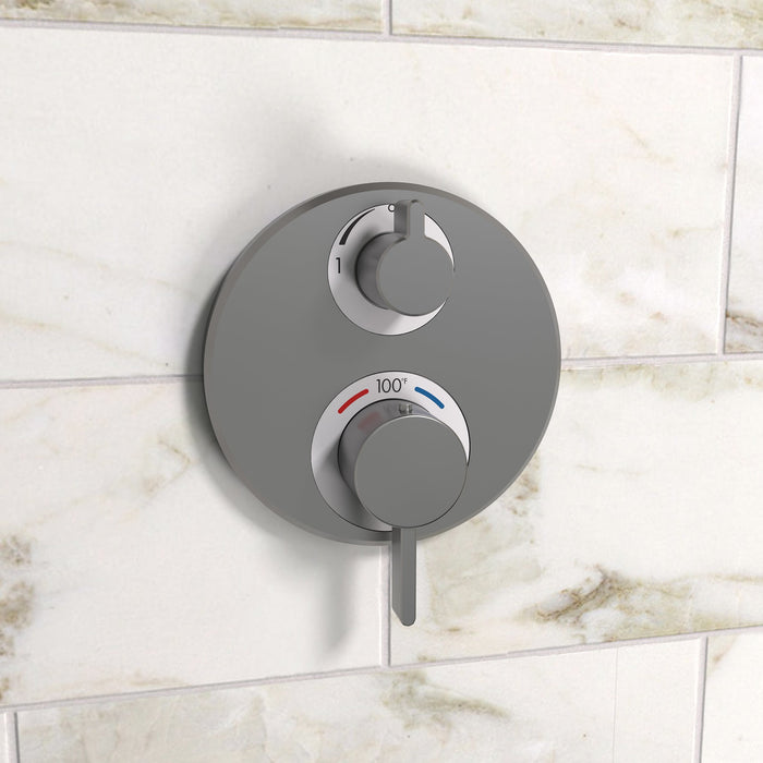 hansgrohe Ecostat S Thermostatic Trim with Volume Control, brushed black chrome - view 2