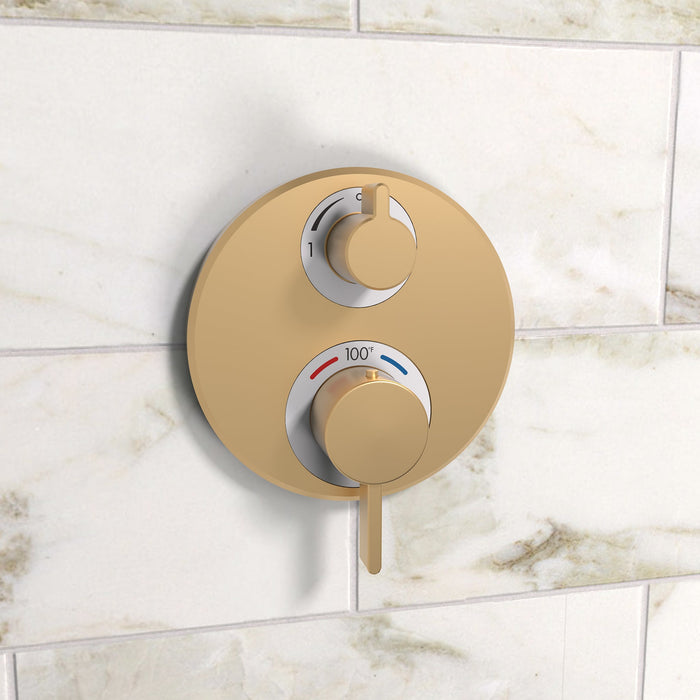 hansgrohe Ecostat S Thermostatic Trim with Volume Control, brushed bronze - view 2