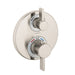 hansgrohe Ecostat S Thermostatic Trim with Volume Control and Diverter, brushed nickel