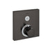 hansgrohe ShowerSelect Thermostatic Trim for 1 Function, Square, brushed black chrome