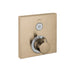 hansgrohe ShowerSelect Thermostatic Trim for 1 Function, Square, brushed bronze