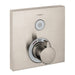 hansgrohe ShowerSelect Thermostatic Trim for 1 Function, Square, brushed nickel