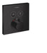 hansgrohe ShowerSelect Thermostatic Trim for 2 Functions, Square, matte black