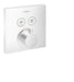 hansgrohe ShowerSelect Thermostatic Trim for 2 Functions, Square, matte white