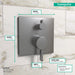 hansgrohe Ecostat Pressure Balance Trim Square with Diverter, brushed black chrome - view 4