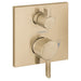 hansgrohe Ecostat Pressure Balance Trim Square with Diverter, brushed bronze