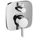 hansgrohe Ecostat Pressure Balance Trim Square with Diverter, chrome