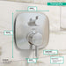 hansgrohe Ecostat Pressure Balance Trim Square with Diverter, chrome - view 4