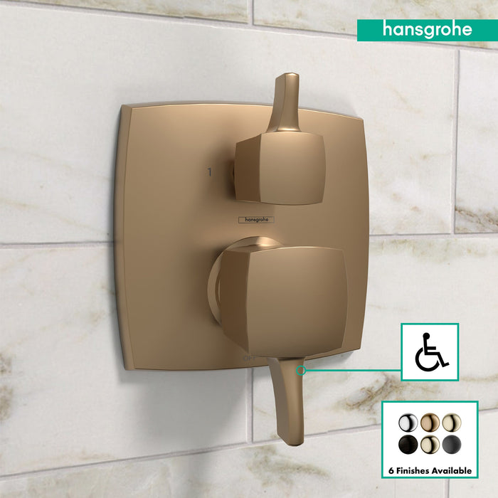 hansgrohe Ecostat Classic Pressure Balance Trim Classic Square with Diverter