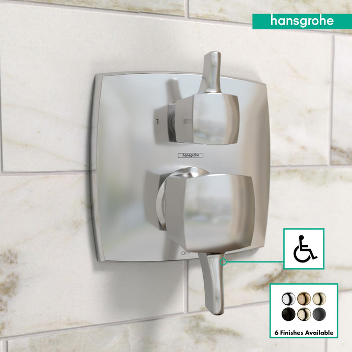 hansgrohe Ecostat Classic Pressure Balance Trim Classic Square with Diverter