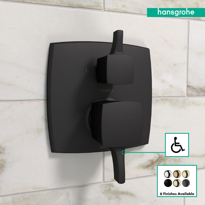hansgrohe Ecostat Classic Pressure Balance Trim Classic Square with Diverter