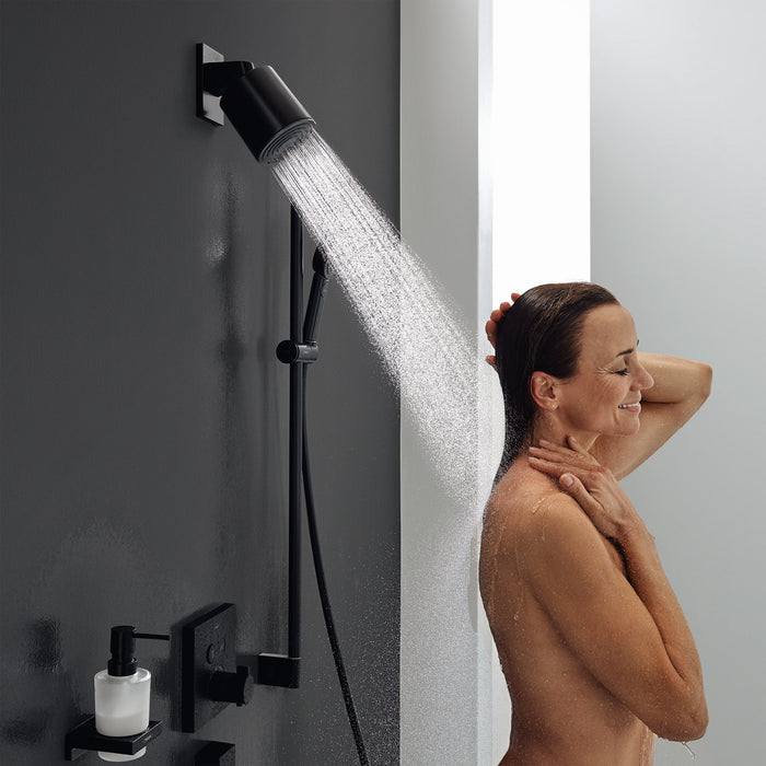 hansgrohe Pulsify S Showerhead 105 1-Jet, 1.75 GPM, matte black - view 4