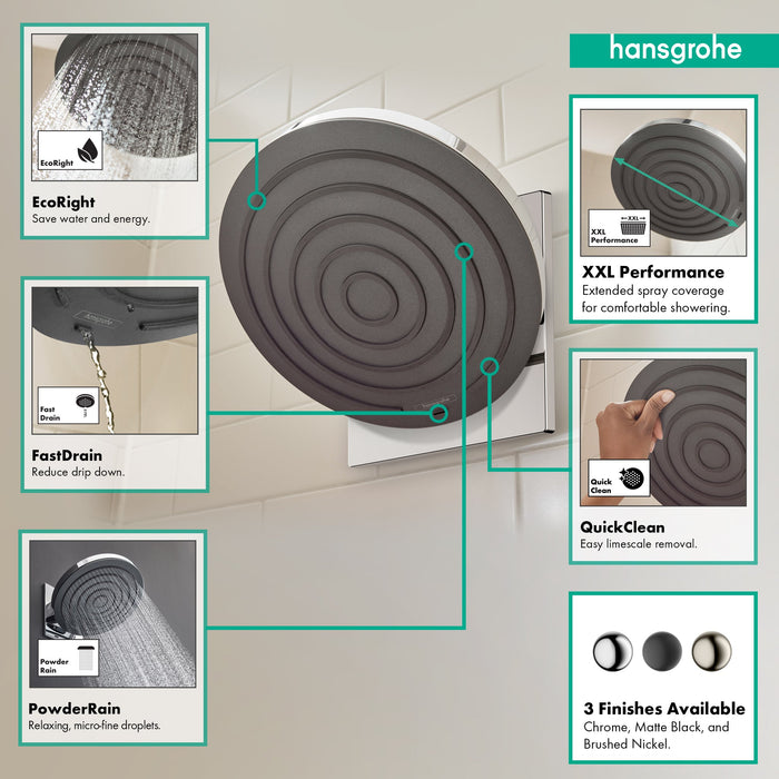 hansgrohe Pulsify S Showerhead 260 1-Jet, 1.75 GPM, chrome - view 2