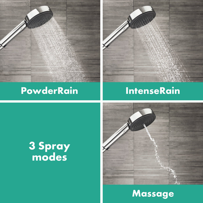 hansgrohe Pulsify S Wallbar Set 105 3-Jet 24", 1.75 GPM, matte black - view 5