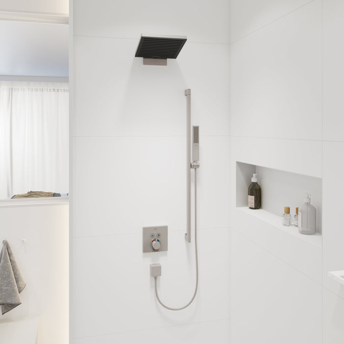 hansgrohe Pulsify E Baton Handshower 100 1-Jet, 1.75 GPM, brushed nickel - view 3