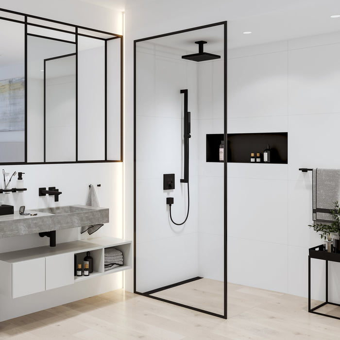 hansgrohe Pulsify E Extension Pipe for Ceiling Mount E, 4", matte black - view 3