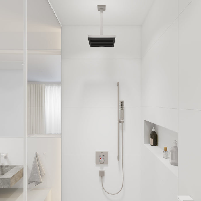 hansgrohe Pulsify E Extension Pipe for Ceiling Mount E, 12", brushed nickel - view 2