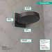 hansgrohe Rainfinity Showerhead 250 3-Jet with Wall Connector Trim, 2.5 GPM, matte black - view 4