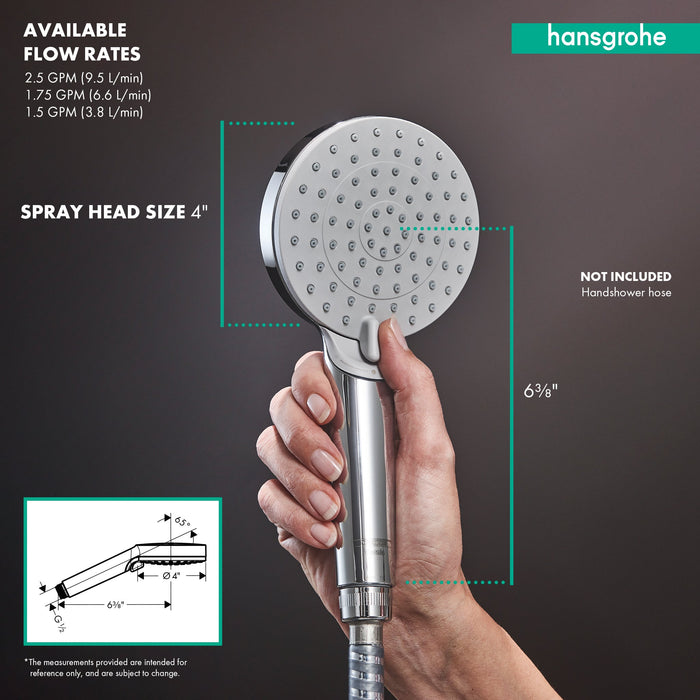 hansgrohe Vernis Blend Handshower 100 Vario-Jet, 1.75 GPM, matte black - view 2