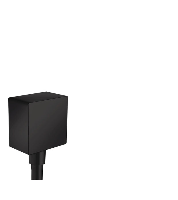 hansgrohe FixFit Wall Outlet Square with Check Valves, matte black